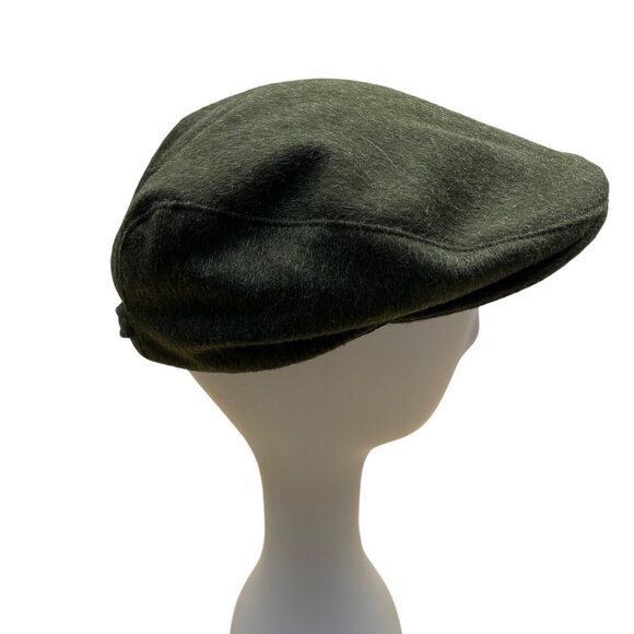 Hubertus Tiroler Loden Green\ Wool Flat Cap With Adjustable Strap - Picture 1 of 10